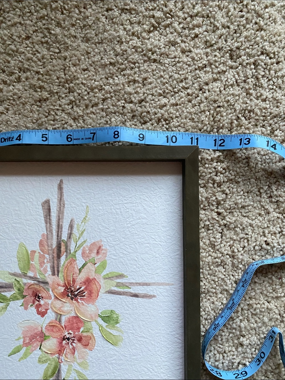 Hobby Lobby Peach and Green Floral Cross Wall Art - Picture 8 of 9